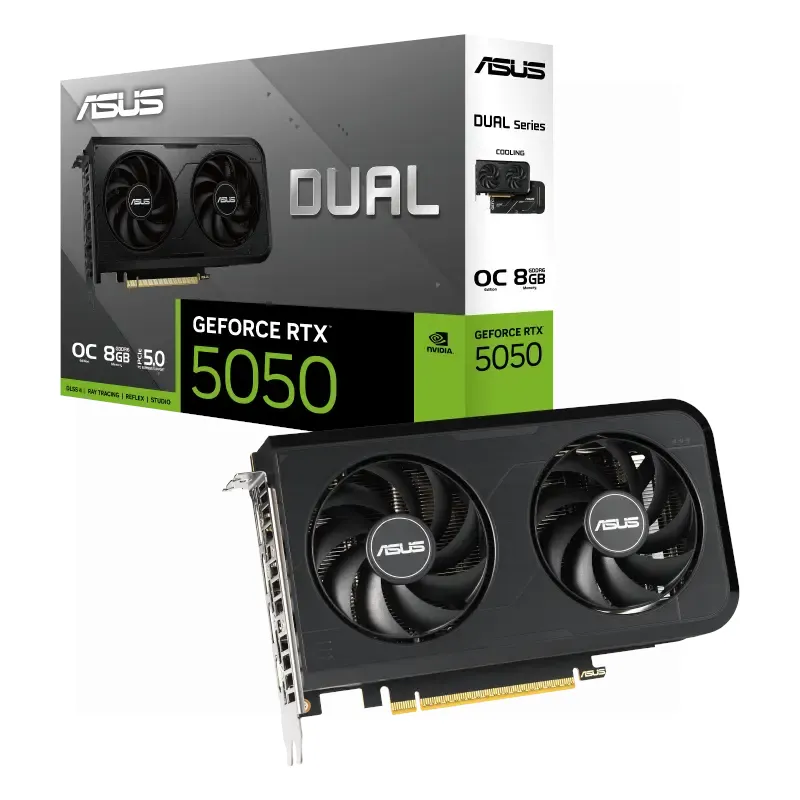 [GPU-ASUS-DUAL-RTX5050-O8G] ASUS GeForce RTX 5050 DUAL OC | 8GB GDDR7